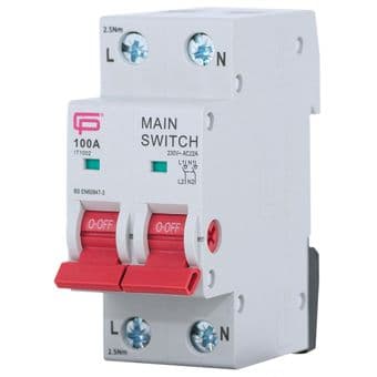 FuseBox IT1002 100A Double Main Switch